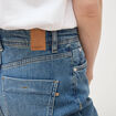 Jeans mom cropped taille haute denim dirty femme