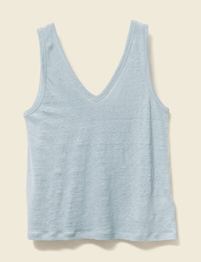 Débardeur sans manches bleu gris femme