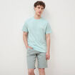 T-shirt en coton bleu gris homme