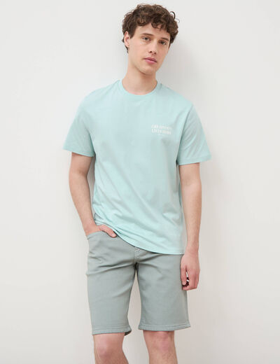 T-shirt en coton bleu gris homme