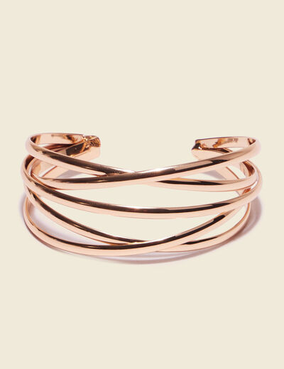 Bracelet manchette couleur or femme