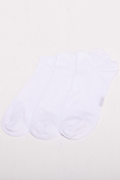 Lot 3 paires chaussettes blanc homme