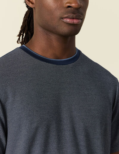 T-shirt manches courtes bleu marine homme