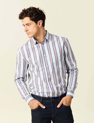 Chemise manches longues bleu ciel homme