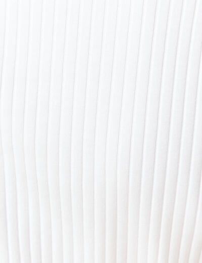 Polo zippé manches courtes blanc femme