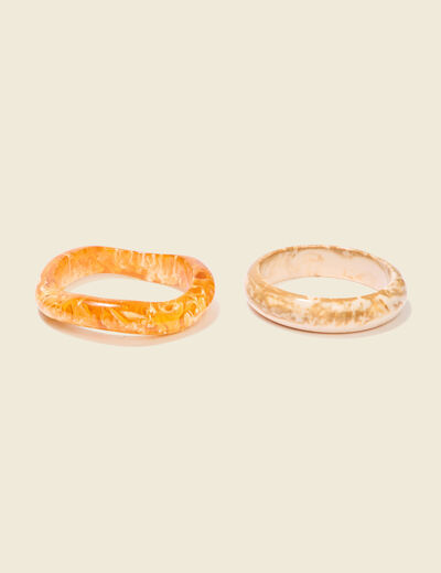 Lot 2 bracelets creme femme