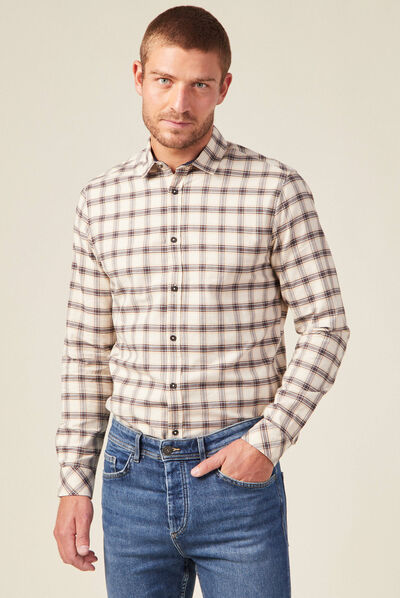 Chemise éco-responsable ecru homme