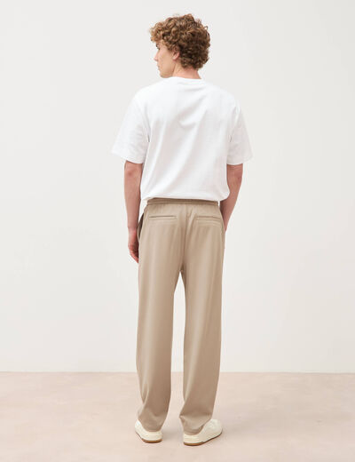 Pantalon large longueur 32 taupe homme