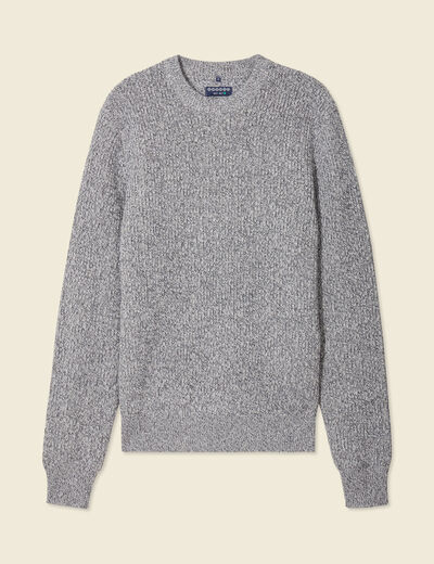 Pull manches longues gris homme