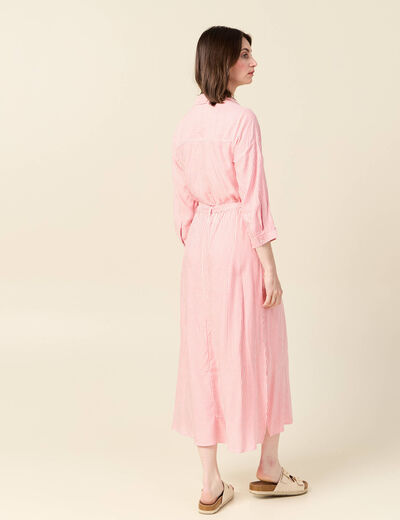 Robe chemise éco-responsable rouge femme