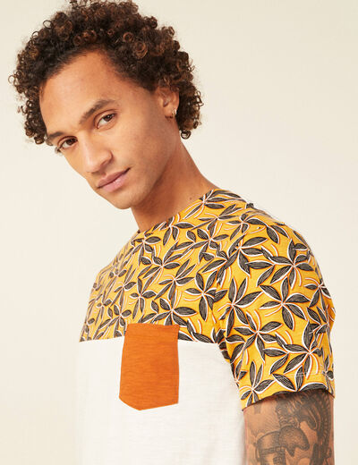T-shirt manches courtes jaune homme