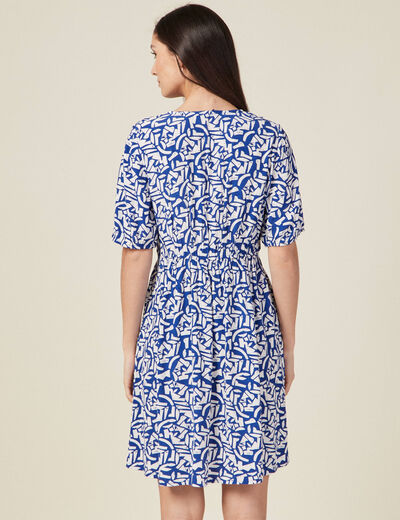 Robe droite éco-responsable bleu femme