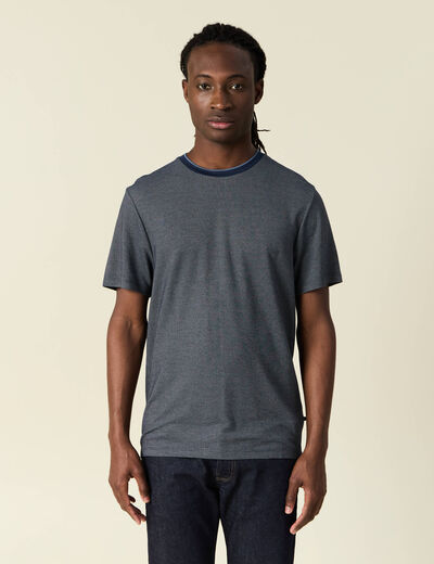 T-shirt manches courtes bleu marine homme