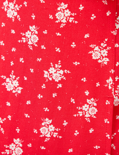 Jupe fluide rouge femme