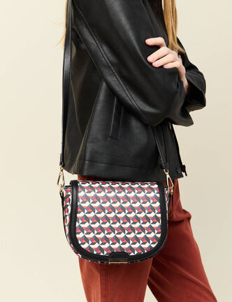 Sac rond à bandoulière multicolore femme