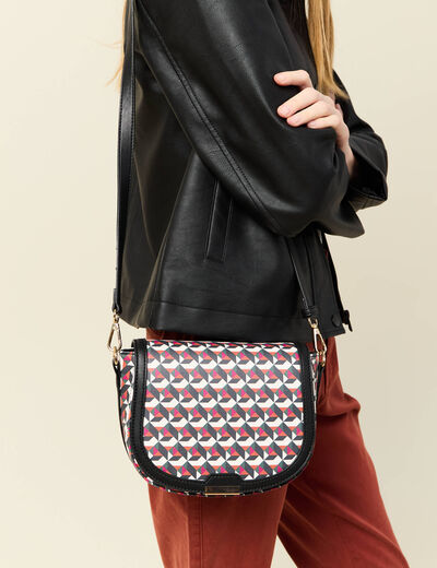 Sac rond à bandoulière multicolore femme