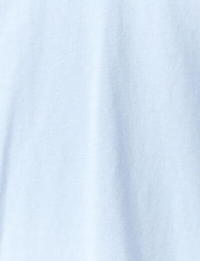 T-shirt manches courtes bleu clair femme