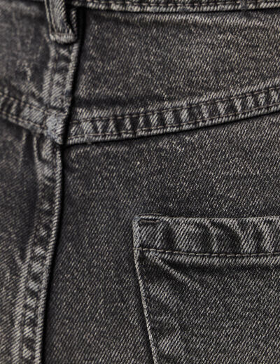 Short mom éco-responsable denim gris femme