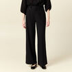 Pantalon large fluide noir femme