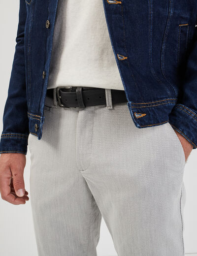Ceinture embossée noir homme