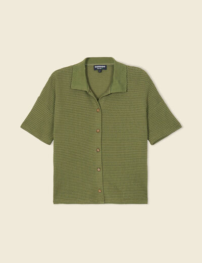 Polo éco-responsable vert kaki femme