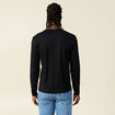 T-shirt en coton manches longues noir homme