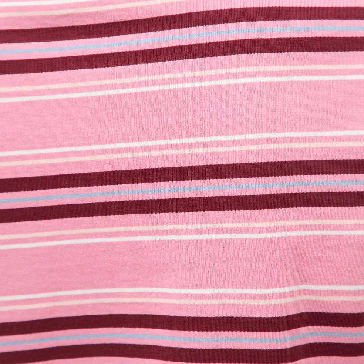T-shirt ray&eacute; col rond manches courtes vieux rose femme
