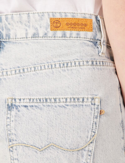 Jeans slouchy denim snow bleu femme