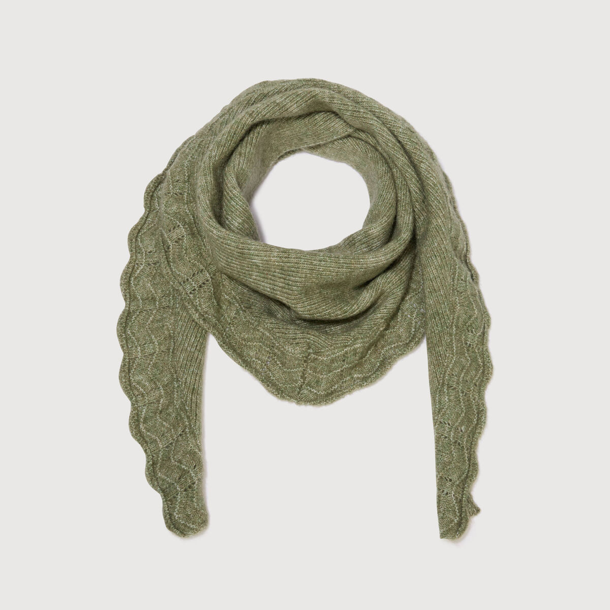 &Eacute;charpe vert kaki femme