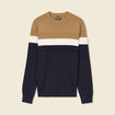 Pull manches longues bleu marine homme