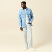 Surchemise en jean denim bleach homme