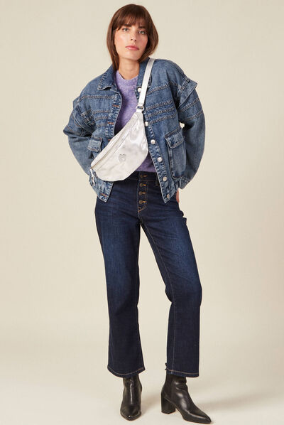 Pull éco-responsable violet femme