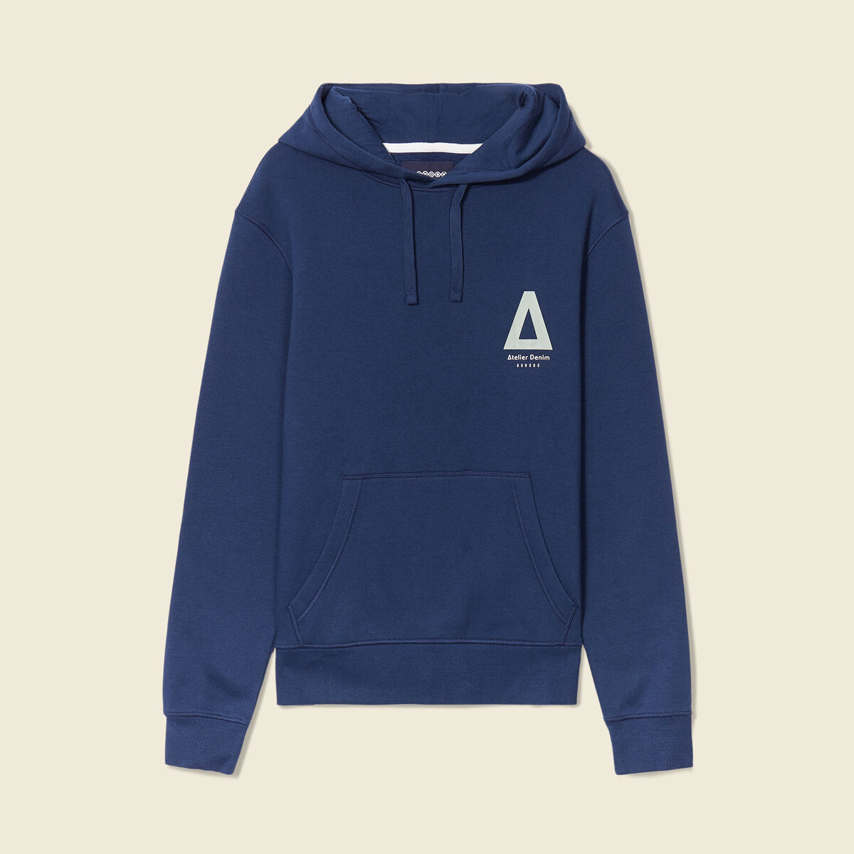 Sweat à capuche bleu marine homme