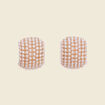 Boucles d'oreilles clous blanc femme