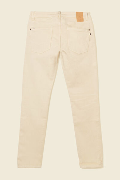 Pantalon slim 5 poches beige homme
