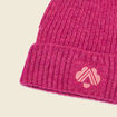 Bonnet tricoté fabriqué en France rose fushia femme
