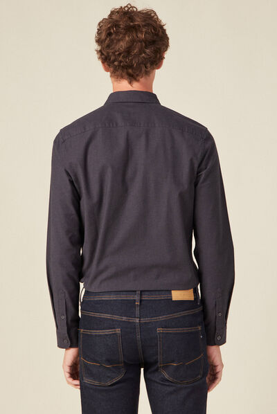 Chemise éco-responsable gris foncé homme