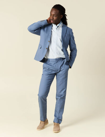 Chemise manches longues bleu ciel homme