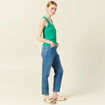 Débardeur éco-responsable vert turquoise femme