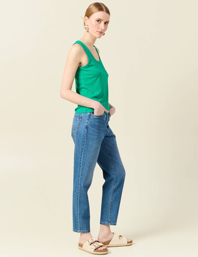 Débardeur éco-responsable vert turquoise femme