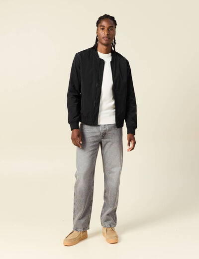 Jeans relax 5 poches denim gris homme