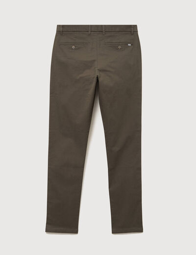 Pantalon chino slim taupe homme