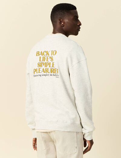 Sweat manches longues gris homme