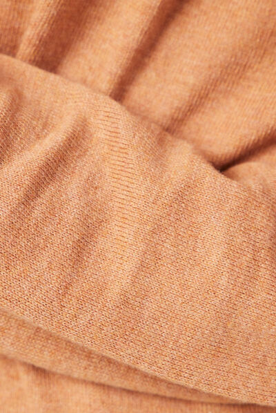 Pull manches longues marron clair femme