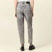 Jeans mom 7/8ème denim snow gris femme
