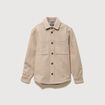 Surchemise boutonn&eacute;e beige homme