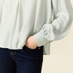Blouse manches longues vert olive femme