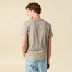 T-shirt cintr&eacute; col rond manches courtes taupe homme