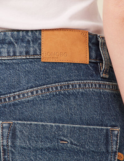 Jeans mom 7/8ème denim dirty femme