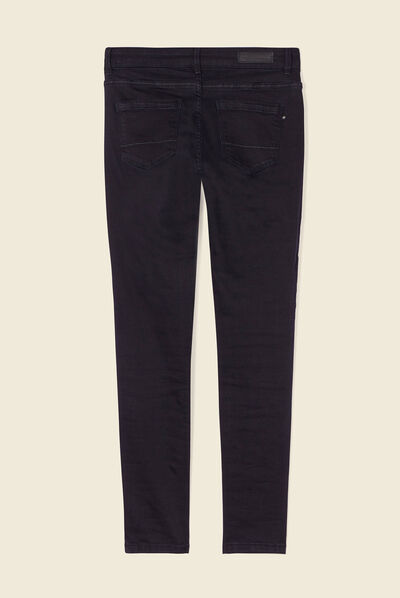 Jeans skinny 7/8ème denim noir femme